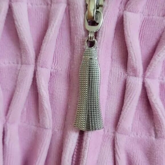 Appleseed's Orchid Velour Zip Housecoat Petite L - Picture 5 of 8